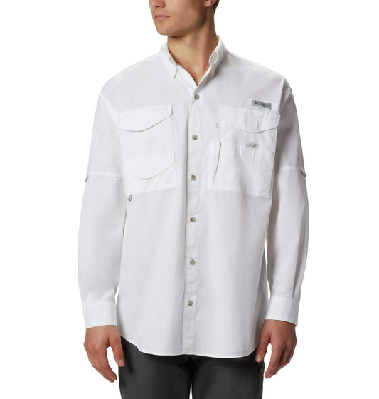 Columbia Men's Bonehead Long Sleeve Shirt,White,Medium