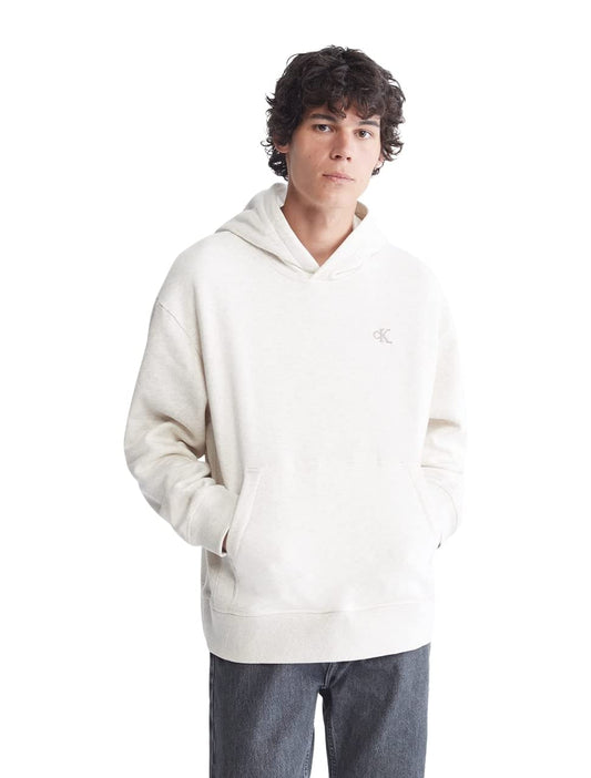 Calvin Klein Men's Relaxed Fit Monogram Logo Fleece Hoodie