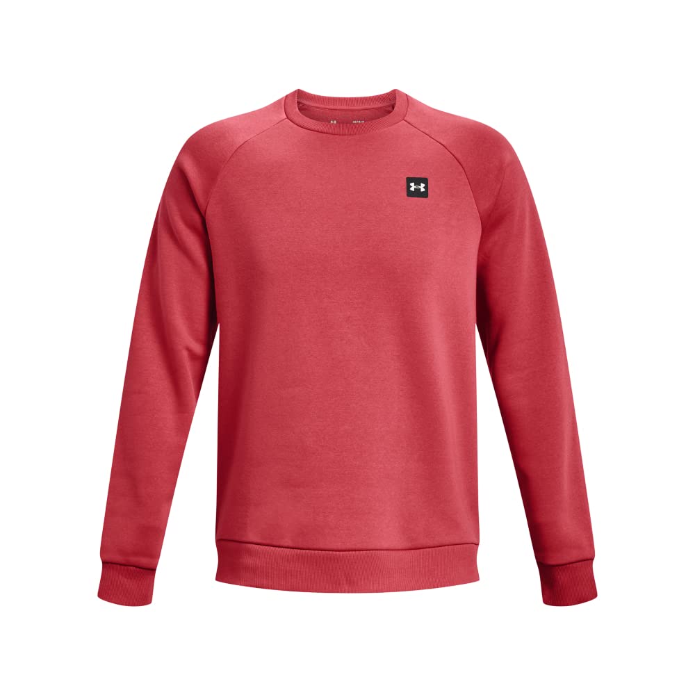 Under Armour Mens Rival Fleece Crew T-Shirt, (638) Chakra / / Onyx White, Medium