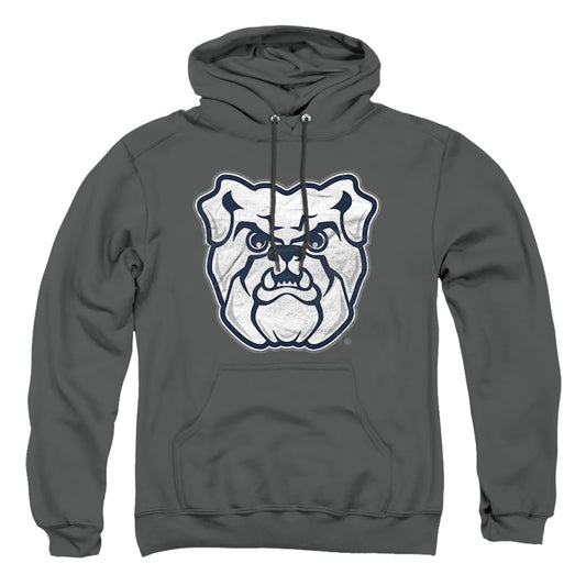 Butler University Official Distressed Primary Unisex Adult Pull-Over Hoodie, Charcoal, Large