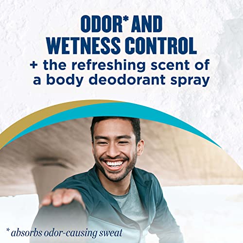 Gold Bond Men's Essentials Talc-Free Body Powder Spray 7 oz. Recharge Scent Wetness Protection