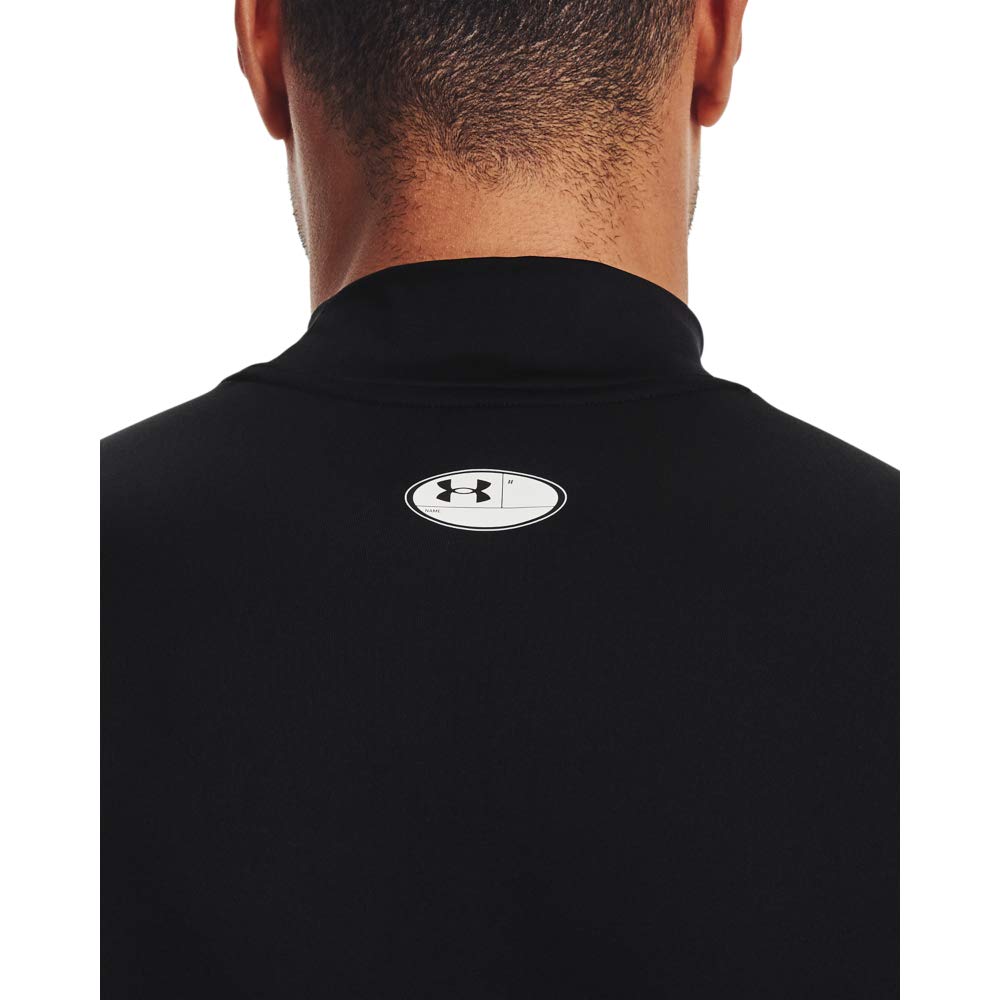 Under Armour Men's HeatGear Armour Compression Mock Sleeveless, Black (001)/White, Medium