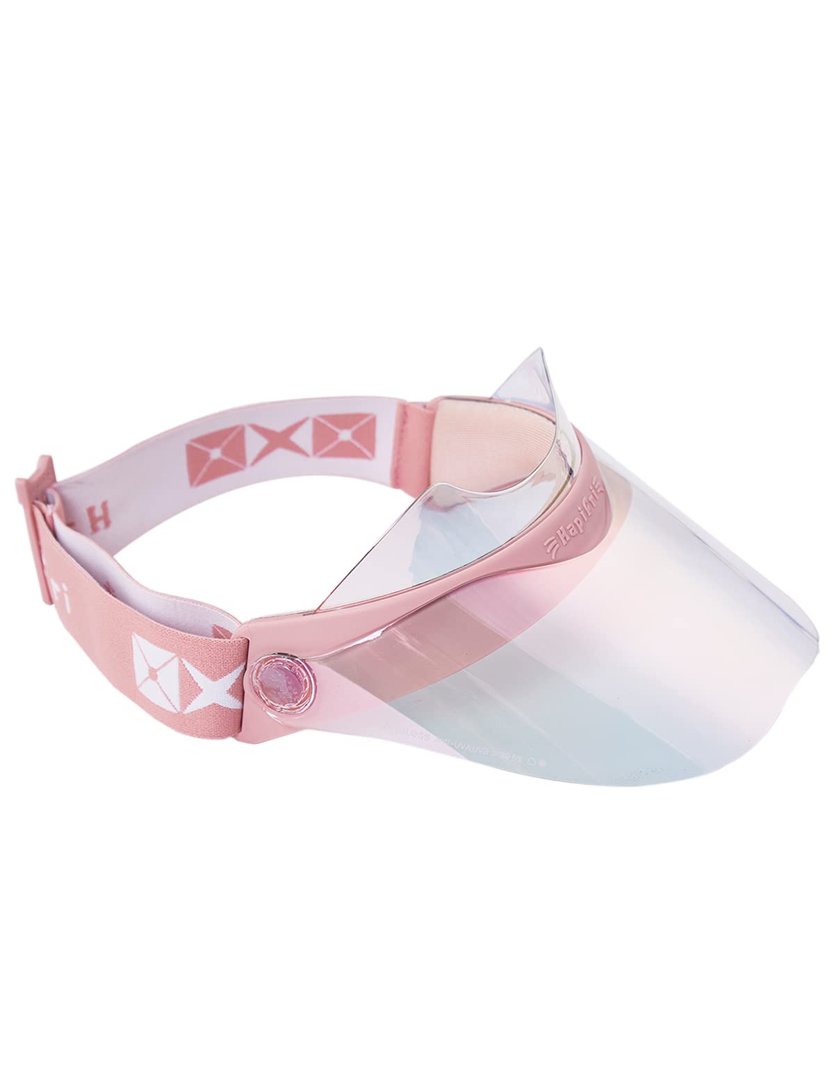 Hapifri UV Protection Face Shield, Unisex Facial Sun Visor for Men Women Outdoors Sports Driving, UPF 70+,100% UV400 Face Visor（Laboratory Test Certificate with Adjustable Headband Pink S…