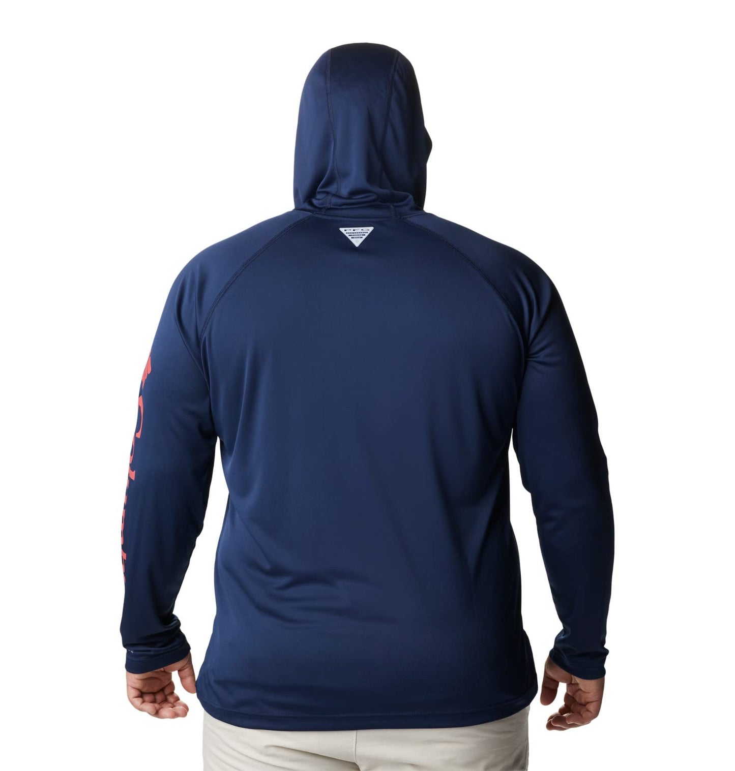 Columbia Men's Terminal Tackle Hoodie, Coll Navy/Sunset Red Logo, Medium