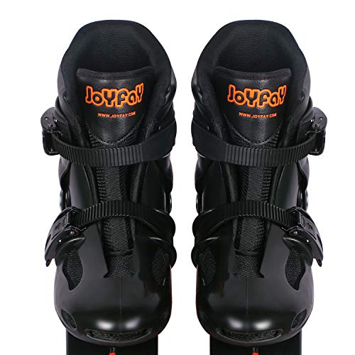 Joyfay Jumps Shoes for Fitness and Workout - Comfortable and Stylish Design - Premium Durable Materials - Unisex Design (Large, Black/Orange)