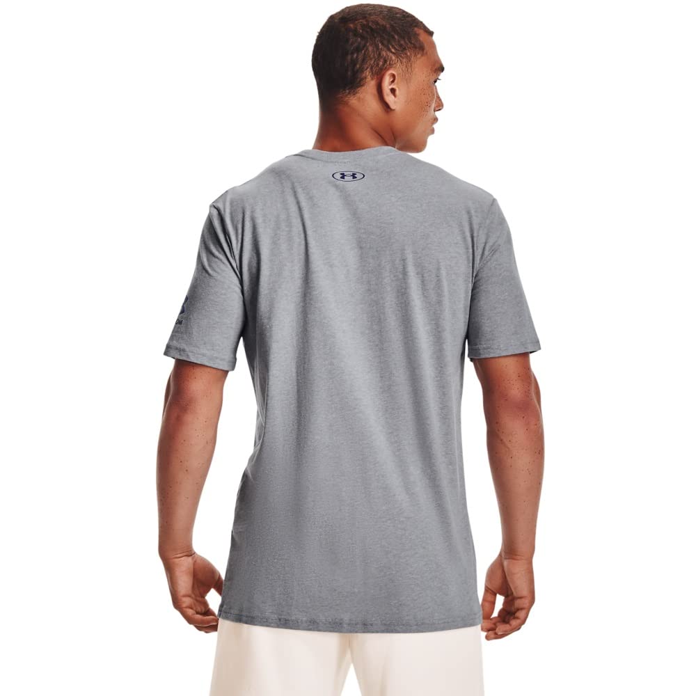 Under Armour Men's New Freedom BFL T-Shirt, Steel Light Heather (035)/Royal, XX-Large