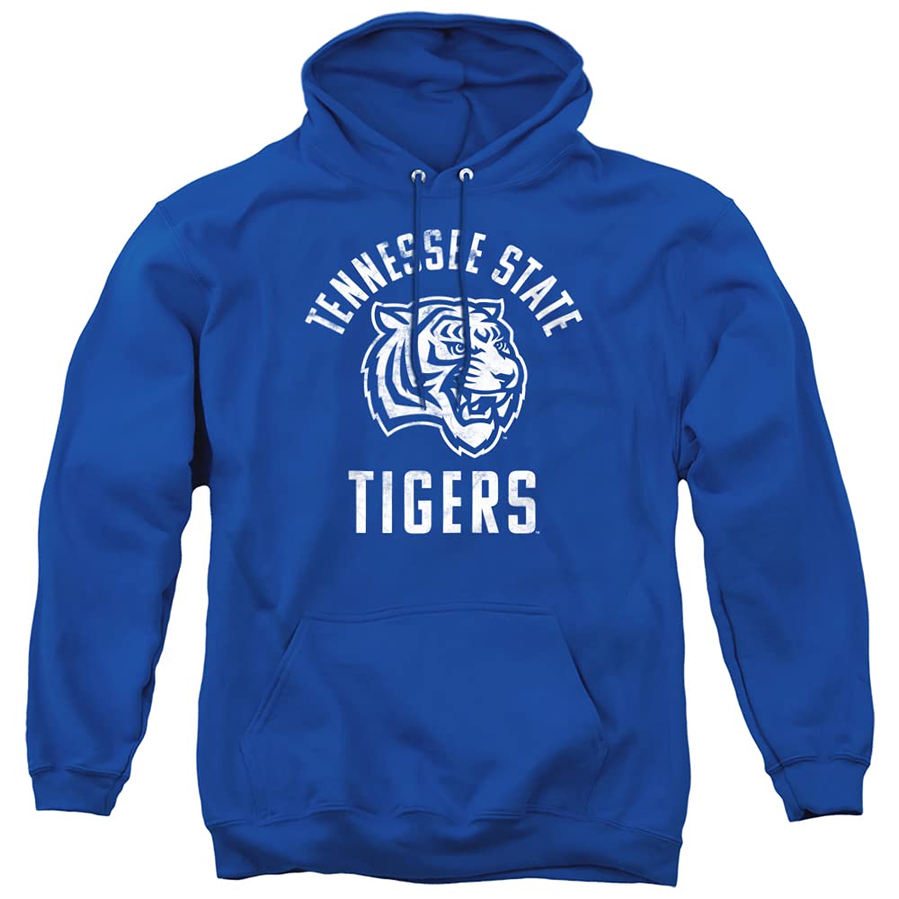 Tennessee State University Official Tigers Logo Unisex Adult Pull-Over Hoodie,Royal Blue, Large