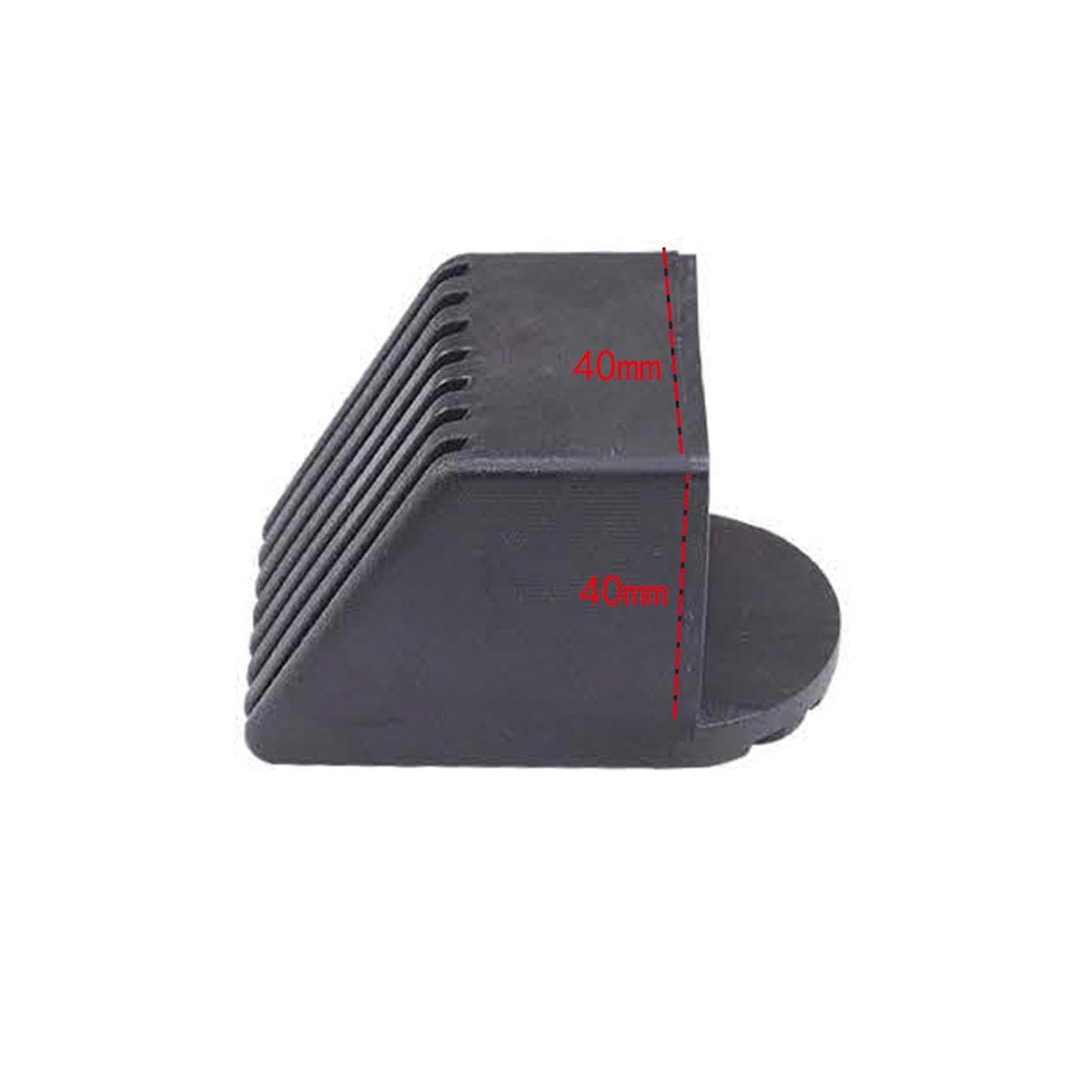 Generic 2 Pieces Fitness Equipment End Cap Gym Equipment Fitness Accessories Floor Protectors Replacement Workout Square End Cap, 40x40mm, Optional