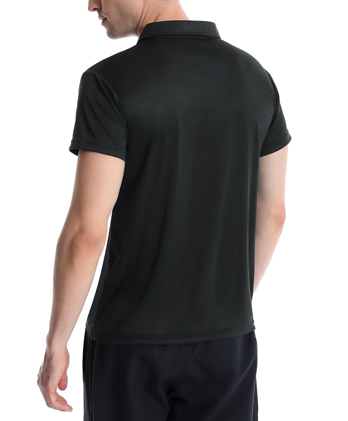 Orrstarry 5 Pack Polo Shirts for Men Dry Fit Short Sleeve Golf T-Shirt Moisture Wicking Collared Casual Work Tops Black/White/Gray/Army Green/Blue S/M