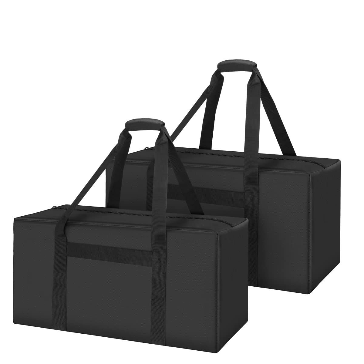 INFANZIA 2PCS 24x12x12 inches Sports Duffle Bag, Large Travel Duffel Tote Bag with Trolley Sleeve, Water Resistant Durable Zipper Weekender Overnight Luggage Bag for Men