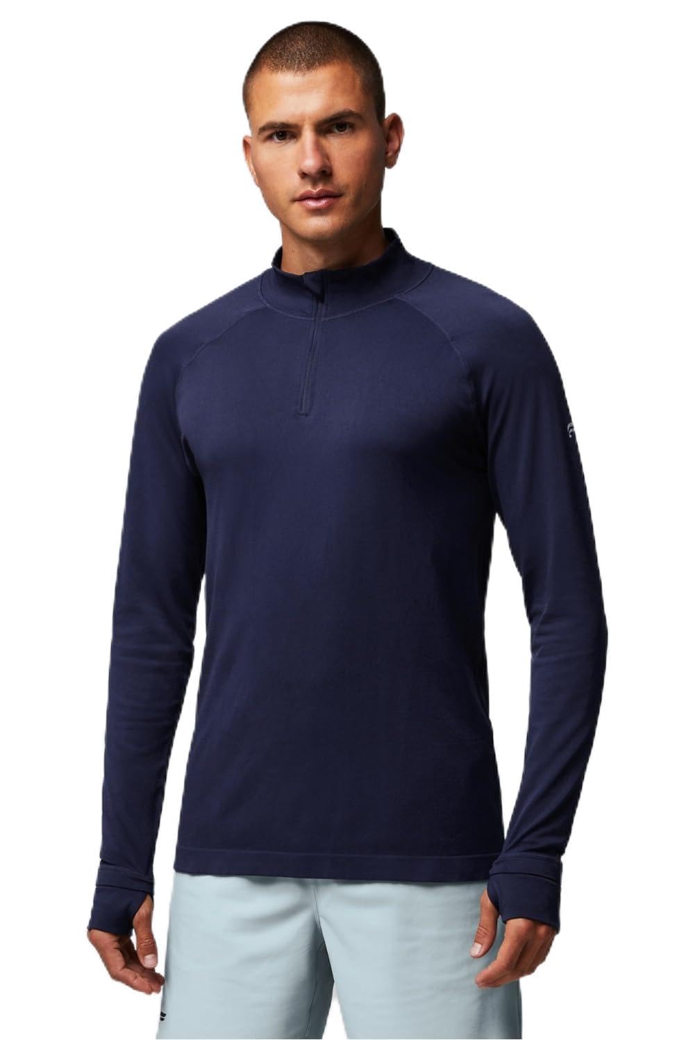 Fabletics Men's The Training Day 1/4 Zip, Training, Performance, Athletic, Breathable, 4-Way Stretch, XXL, Deep Navy