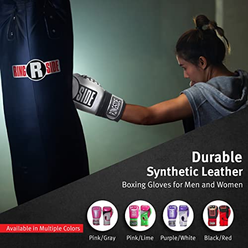 Ringside Unisex Adult FTG1 SV/BK L/XL Apex Bag Gloves, Silver/Black, Large-X-Large US