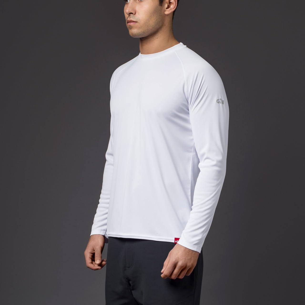 Gill Mens Long Sleeve UV Tec T-Shirt - 50+ UV Sun Protection (White, XL)