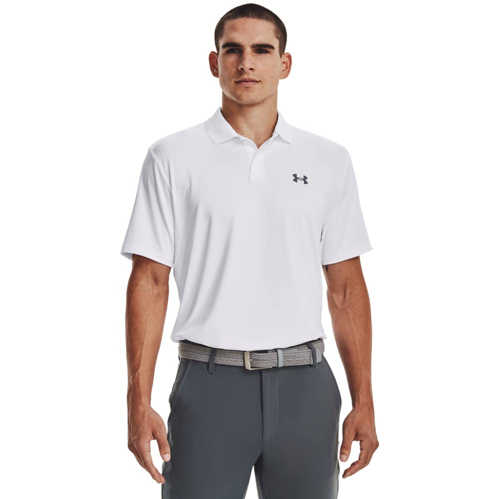 Under Armour Men's Performance 3.0 Polo, (100) White / / Pitch Gray, X-Large Tall