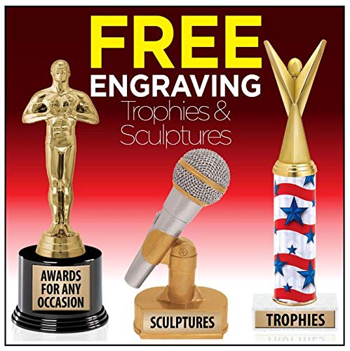 Crown Awards Gold Cup Trophies with Custom Engraving, 5.75" Personalized Gold Swirl Cup Achievement Trophy On Black Base 1 Pack Prime