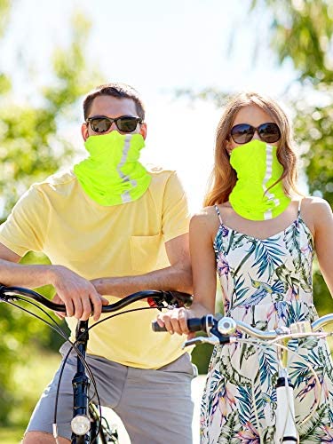 SATINIOR 8 Pieces Reflective Neck Gaiter for Men Cycling Balaclava Face Mask Cover Bandana Capuchas Para el sol Para Hombre