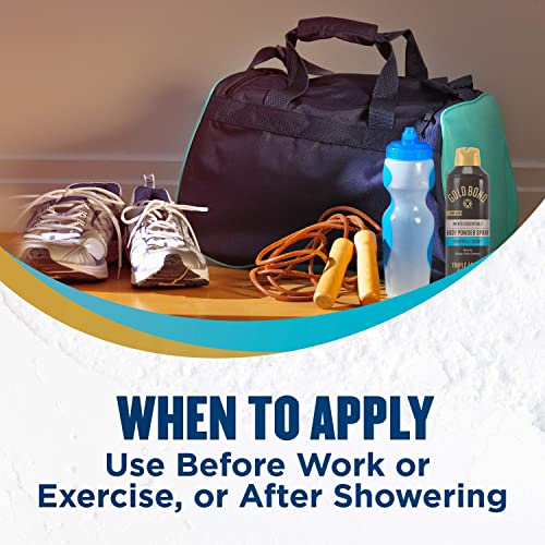 Gold Bond Men's Essentials Talc-Free Body Powder Spray 7 oz. Recharge Scent Wetness Protection