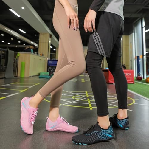 HusSeN Squat Deadlift Shoes for Mens Unisex Soft Sole Indoor Anti-Skid Breathable Gym Sneakers Weightlifting Squat Shoes Fitness Cross-Trainer Barefoot Gym Training Sneakers Grey