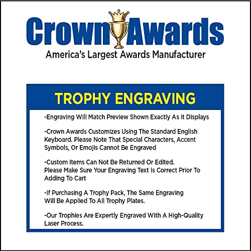 Crown Awards Gold Cup Trophies with Custom Engraving, 5.75" Personalized Gold Swirl Cup Achievement Trophy On Black Base 1 Pack