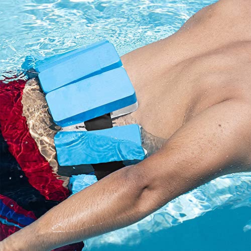 UNAOIWN Water Dumbbell Set for Aquatic Aerobics Exercise, Water Weights Equipment, Training Aid for Aquatic Fitness, Water Workout Fitness Tool (Swim Gloves Version-Blue)