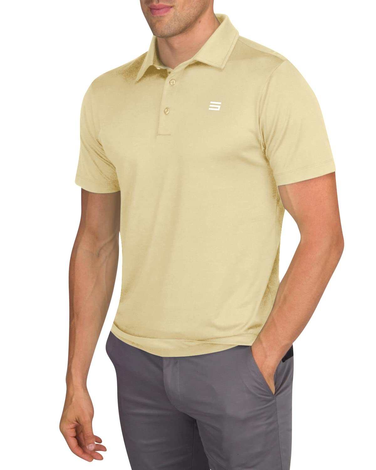 Men’s Untucked Golf Polo Shirts - The Perfect Length, Quick Dry, 4-Way Stretch Fabric. Moisture Wicking, UPF 50+ Protection