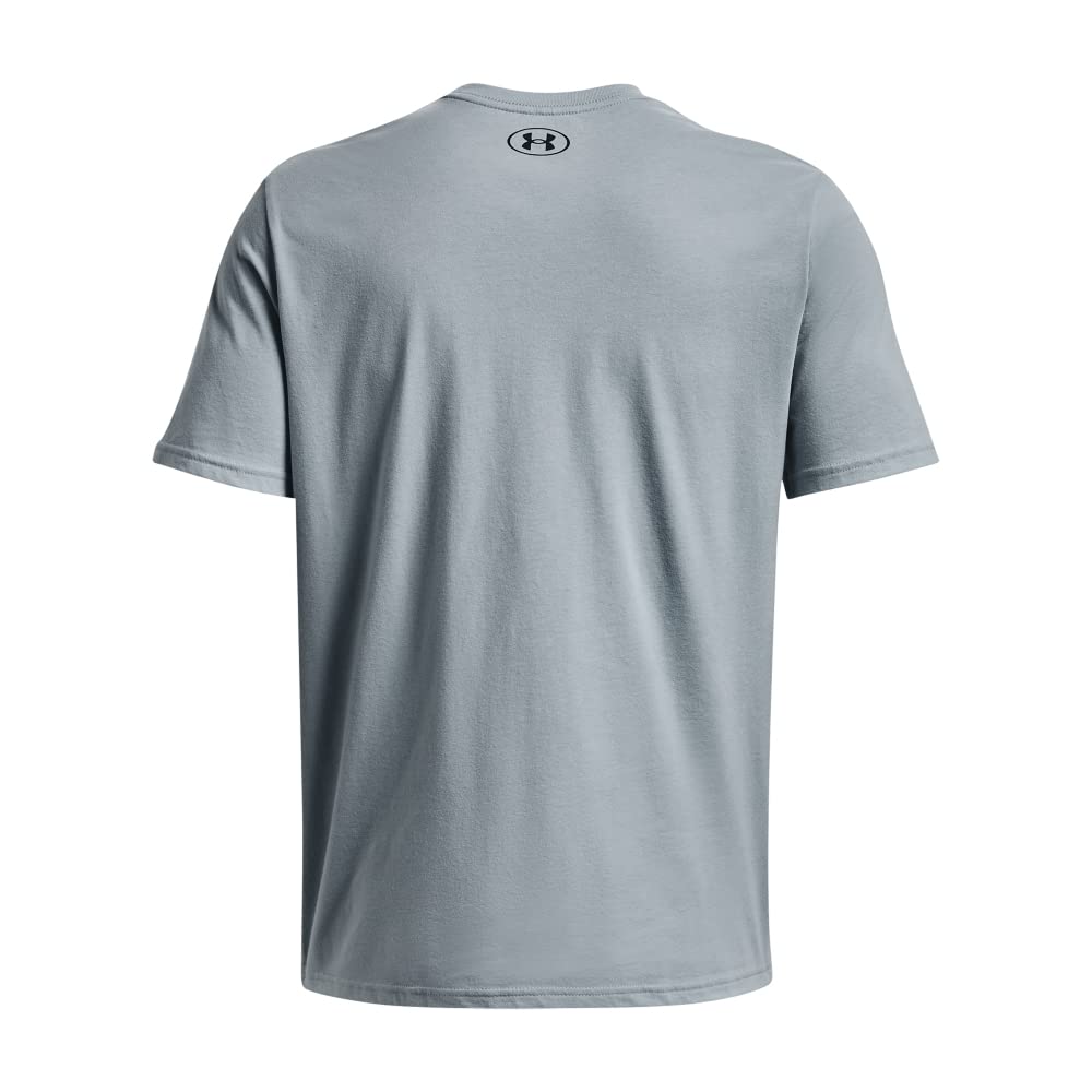 Under Armour Men's Sportstyle Left Chest Short-Sleeve T-Shirt, (465) Harbor Blue/Black/Black, Small
