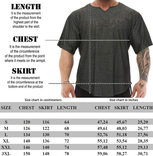 Men's Oversize Active T-Shirts, Bodybuilding Fitness Cardio Rag Top T-Shirt (Antra,XL) Anthracite