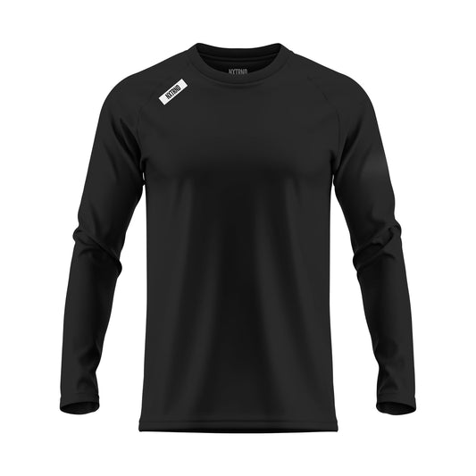Nxtrnd Hybrid Pro Men's Long Sleeve T-Shirt, Relaxed Fit, Poly Spandex Blend (Charcoal, XX-Large)
