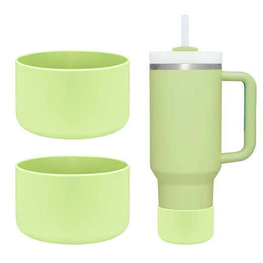 HEYSKAY 2pcs Protective Flask Silicone Boot Base for Stanley Quencher Adventure 40oz & Stanley IceFlow 20oz 30oz Tumbler, and Compatible with 12-24oz Hydro Sport Water Bottles,Yeti and More