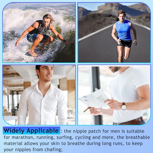 Vicenpal 150 Pairs Men Nipple Cover Anti Chafing Protector Running Nipple Tape Nipple Patch Adhesive Nipple Guard for Runners(Clear)