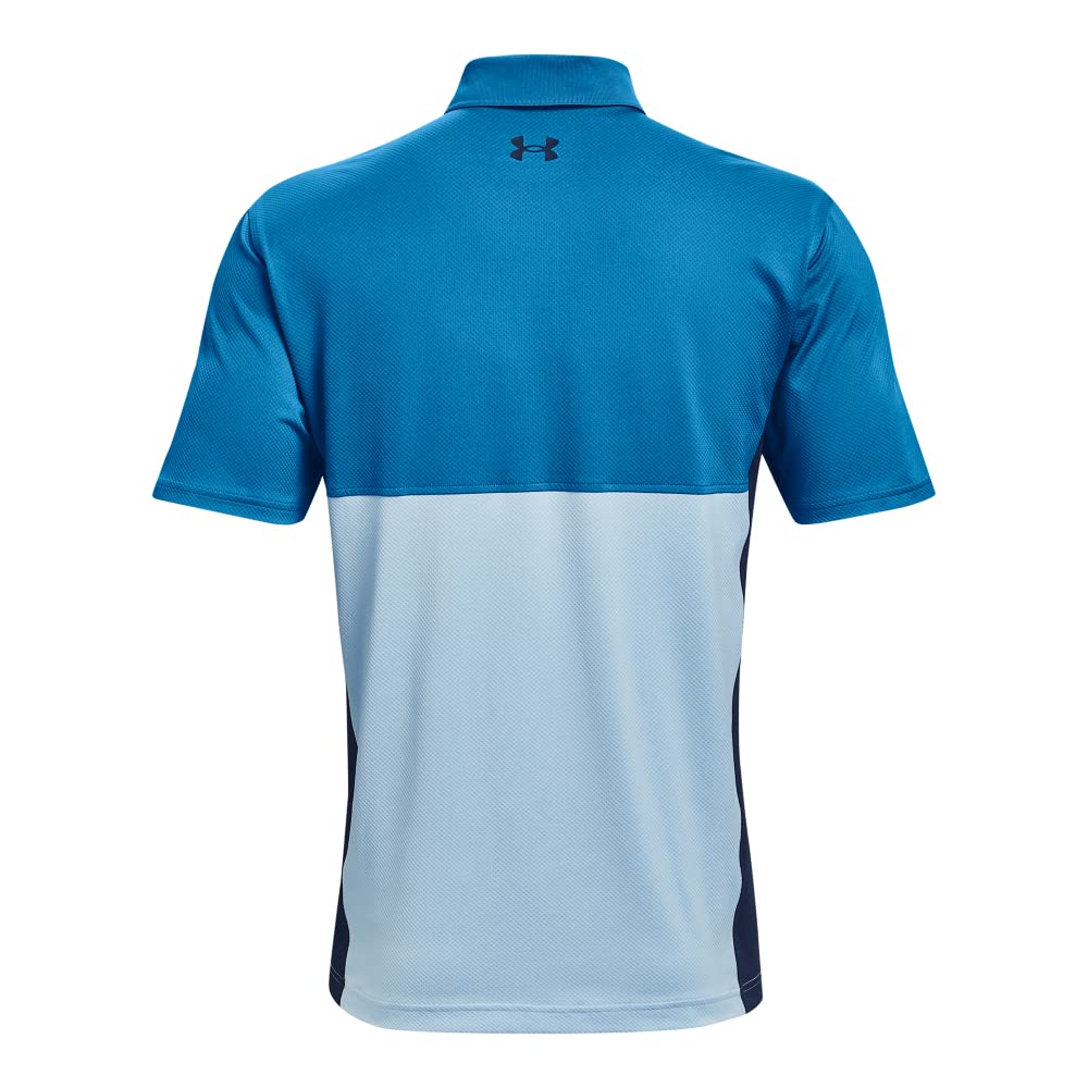 Under Armour Men's Performance Blocked Golf Polo, Victory Blue (474)/Blue, Small