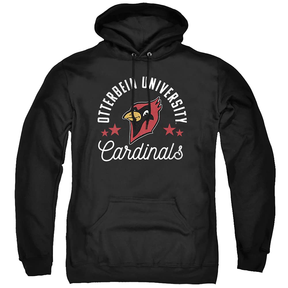 Otterbein University Official Cardinals Unisex Adult Pull-Over Hoodie,Black, X-Large