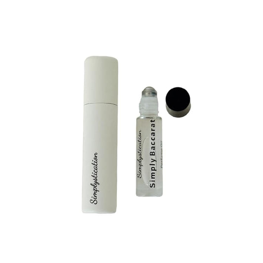 Simply Baccarat Roll-On — Long Lasting Fragrance Oil Perfume for Women & Men (Unisex) — Vegan & Cruelty-Free Travel Size Roller Perfume for Daily Use — 10ml