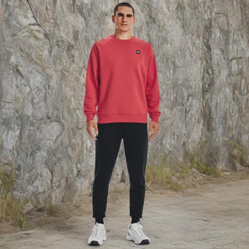 Under Armour Mens Rival Fleece Crew T-Shirt, (638) Chakra / / Onyx White, Medium