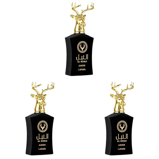 Lattafa Al Noble Ameer Eau De Parfum Spray for Unisex, 3.4 Ounce (Pack of 3)