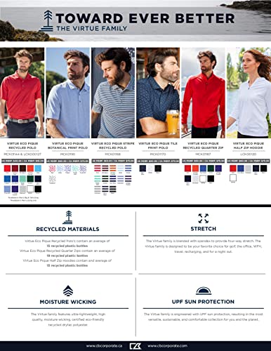 Cutter & Buck Men's Short Sleeve Virtue Eco Pique Recycled Polo Shirt, Tour Blue, XXL