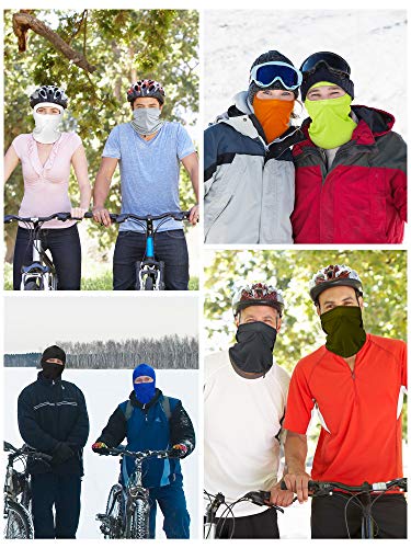 SATINIOR 9 Pcs Ski Mask for Men Full Face Cover UV Sun Protection Cooling Balaclava Neck Gaiter Clothing Scarf Bandana(Solid Colors)