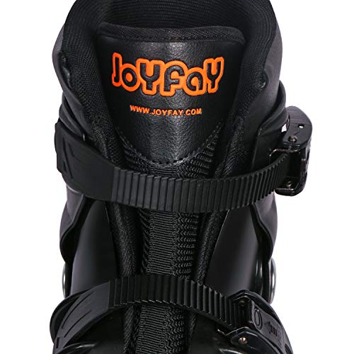 Joyfay Jumps Shoes for Fitness and Workout - Comfortable and Stylish Design - Premium Durable Materials - Unisex Design (Large, Black/Orange)
