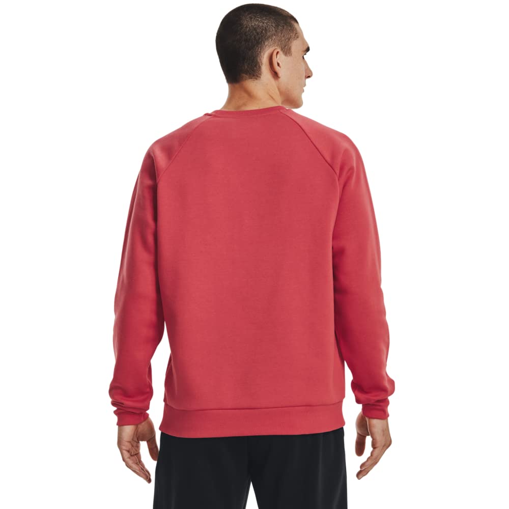 Under Armour Mens Rival Fleece Crew T-Shirt, (638) Chakra / / Onyx White, Medium
