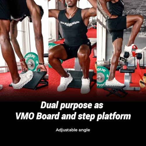 Shogun Slant Board for Squats - Premium Steel VMO Board for Calves Knees Toes & Ankles - Improve Posture with Stretching - Standing Slant Board - Adjustable Fitness Equipment - Calf Stretcher Workout