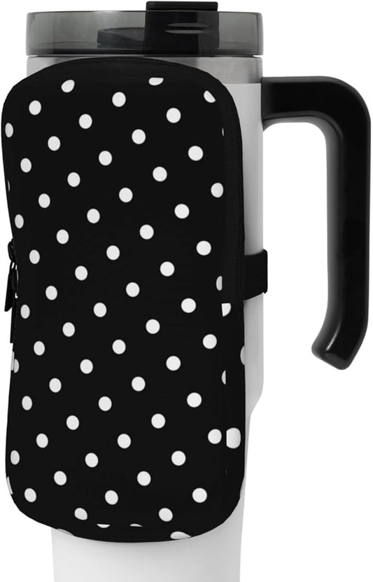 Galaxy Mandala Water Bottle Pouch for Stanley Cup 40oz 30oz,Personalized Gym Purse for Men Women, Tumbler Pouch with Versatile Pocket Water Bottle Bag for Cards, Keys, Phone