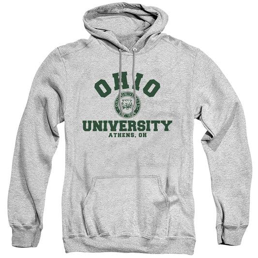 Ohio University Official Circle Logo Unisex Adult Pull-Over Hoodie,Athletic Heather, X-Large