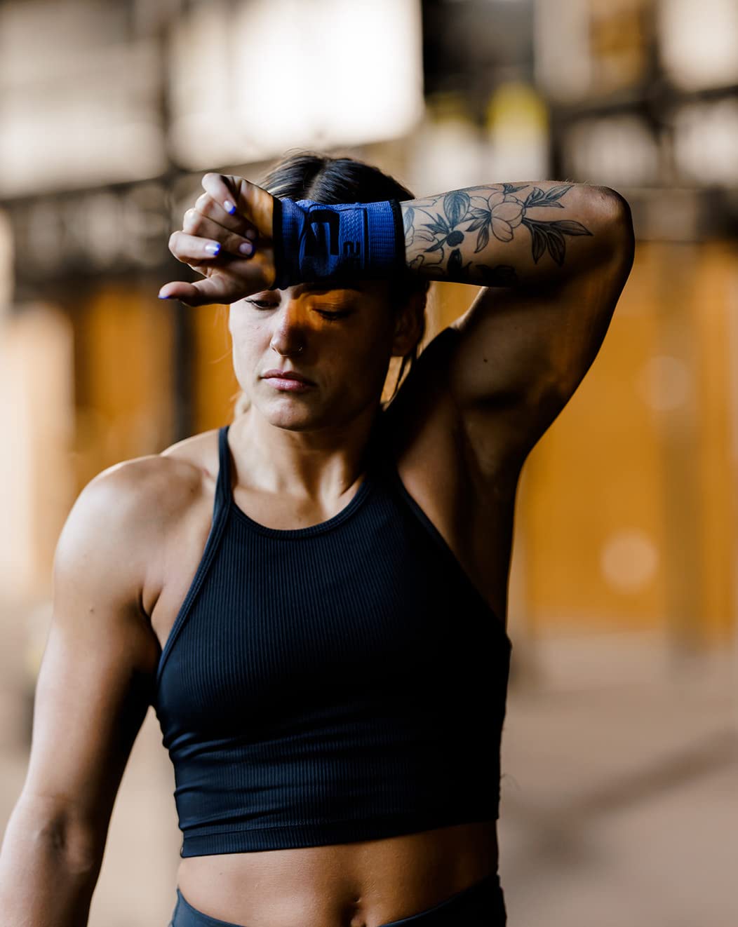 Element 26 Sweat Wicking Wrist Bands (4 Pack), Blue, Medium - Sweat Bands for Wrists - Sweat Bands for Cross Training, Weightlifting, Functional Fitness, WODs, Sports