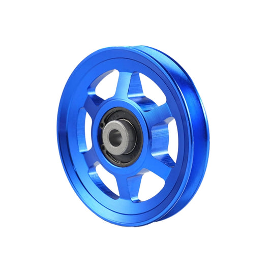 Gueiddi Aluminum GYM Pulley Wheel, Universal Aluminum Alloy Bearing Pulley Wheel for Cable Machine Gym Equipment Part Garage Door (Blue 88-90mm)