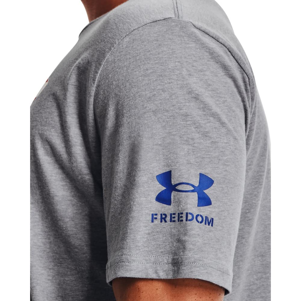Under Armour Men's New Freedom BFL T-Shirt, Steel Light Heather (035)/Royal, XX-Large