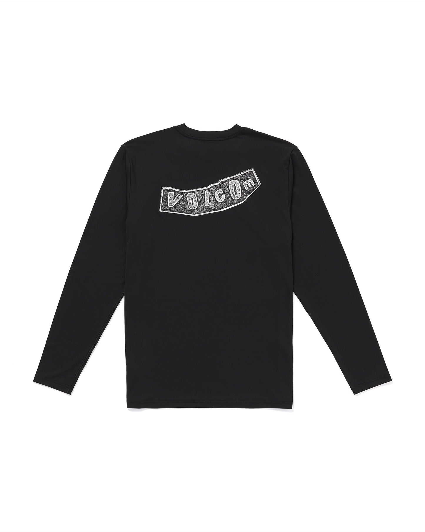 Volcom Men's Standard Taunt UPF 50+ Long Sleeve Loose Fit Rashguard, Black Pistol