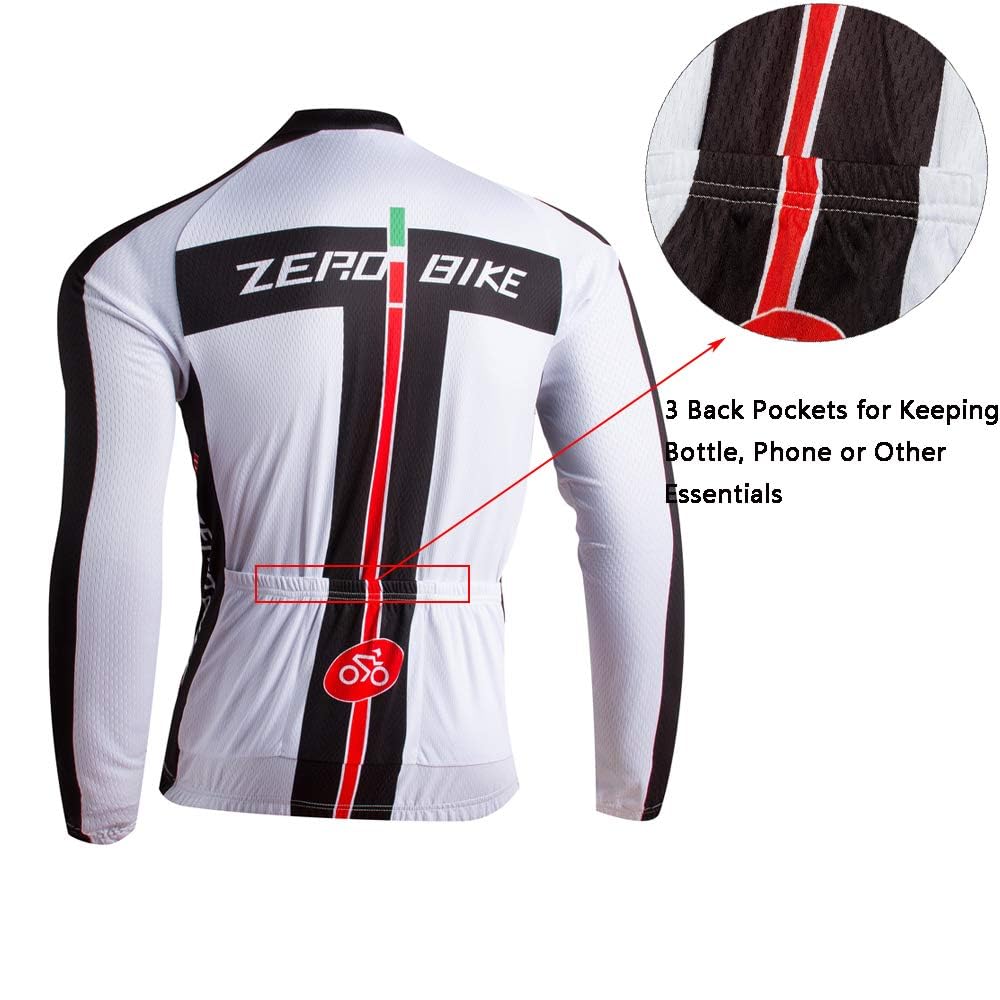 ZEROBIKE® Men's Soft Long Sleeve Breathable Bicycle Cycling Jersey Polyester Clothing Outdoor Sports Fall Autumn