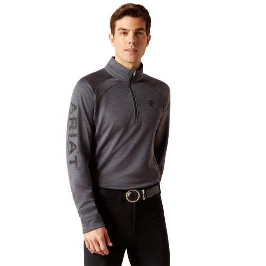 ARIAT Men's Tek Team 1/2 Zip Sweatshirt - Ebony, X-Small