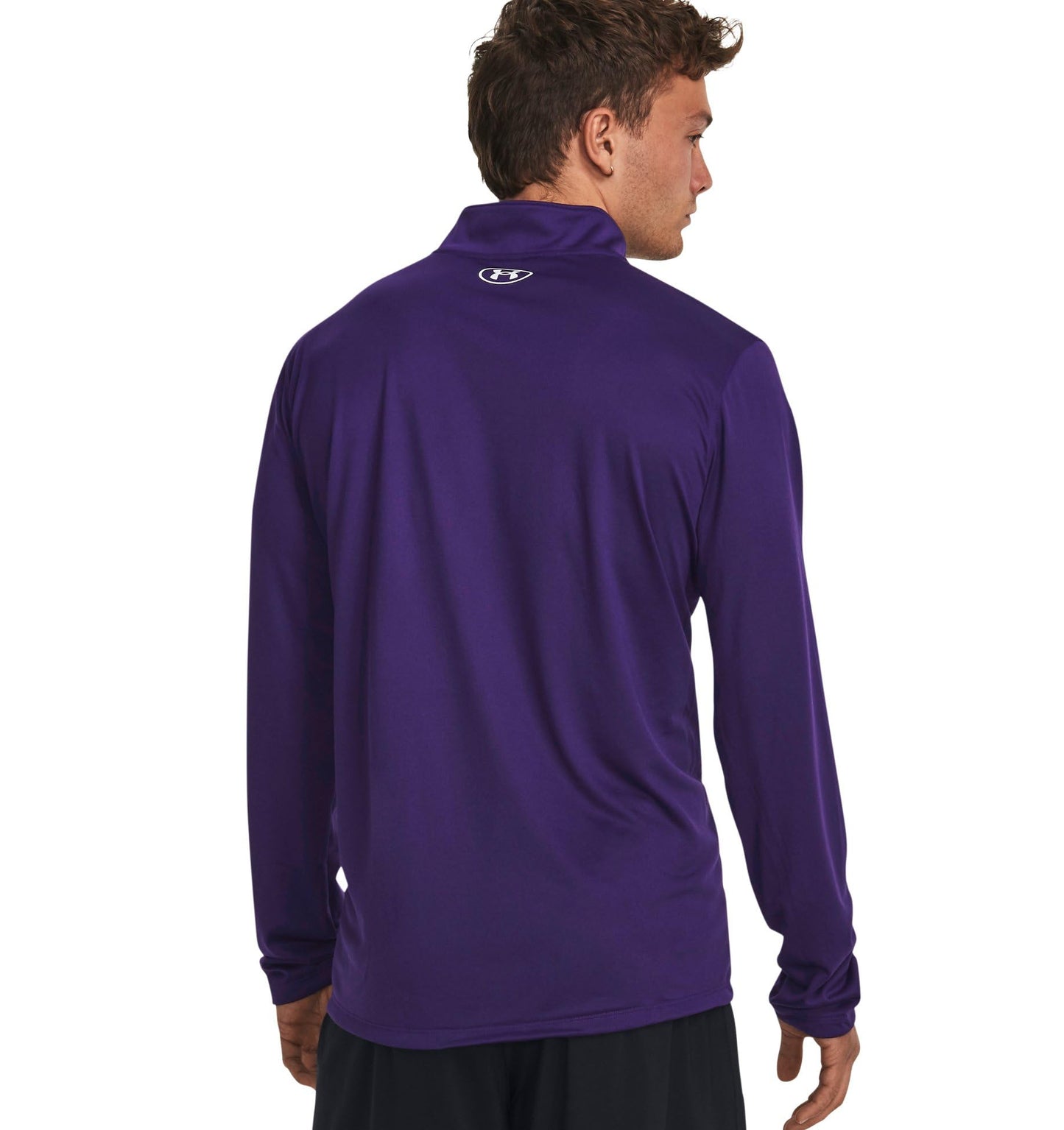 Under Armour Team Tech Mens Long Sleeve Quarter Zip 2XL Purple-White