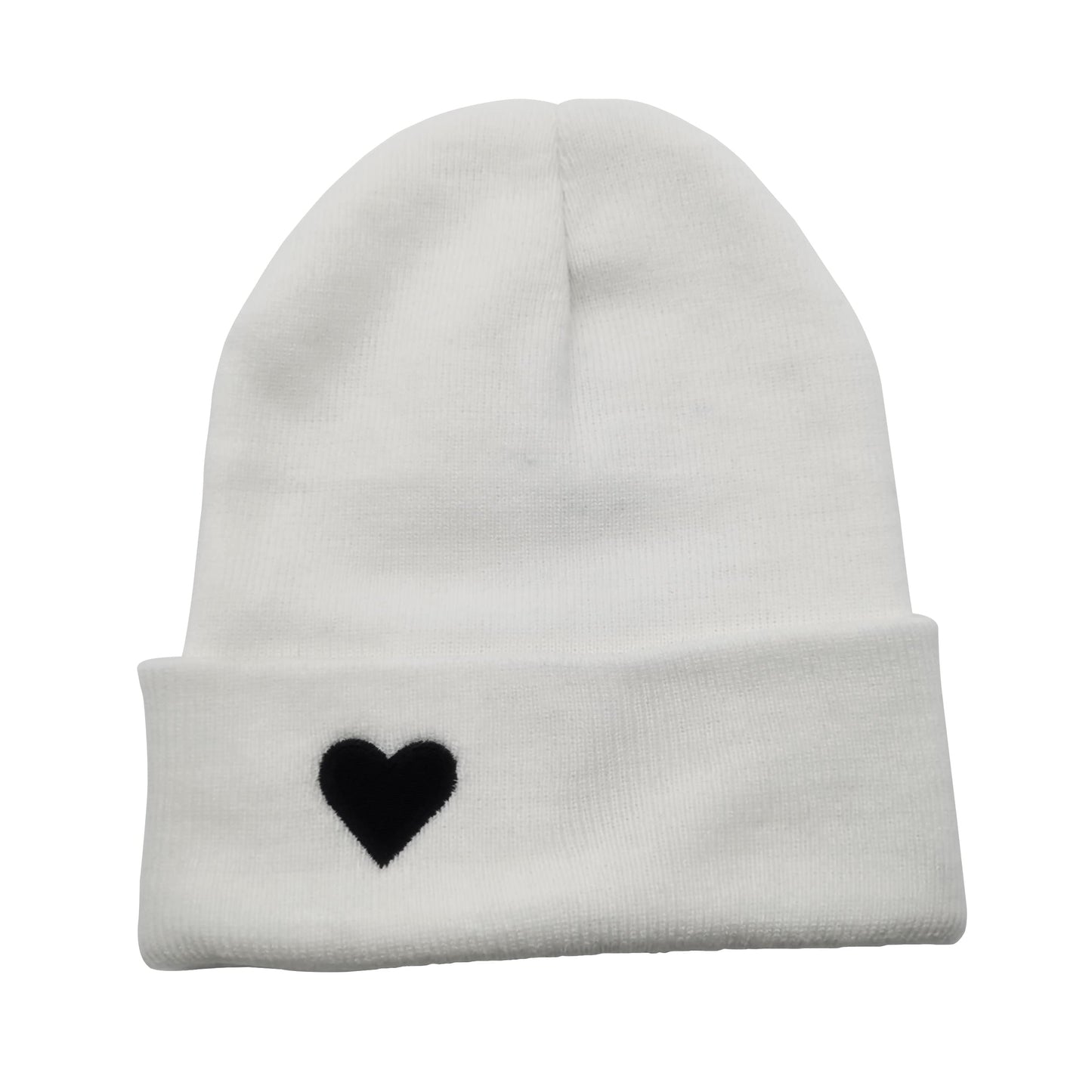 Atticus Poetry Dad Hat for Women (Heart Green) and Cuffed Beanie for Women (Heart Off-White) - Unisex Fit, One Size